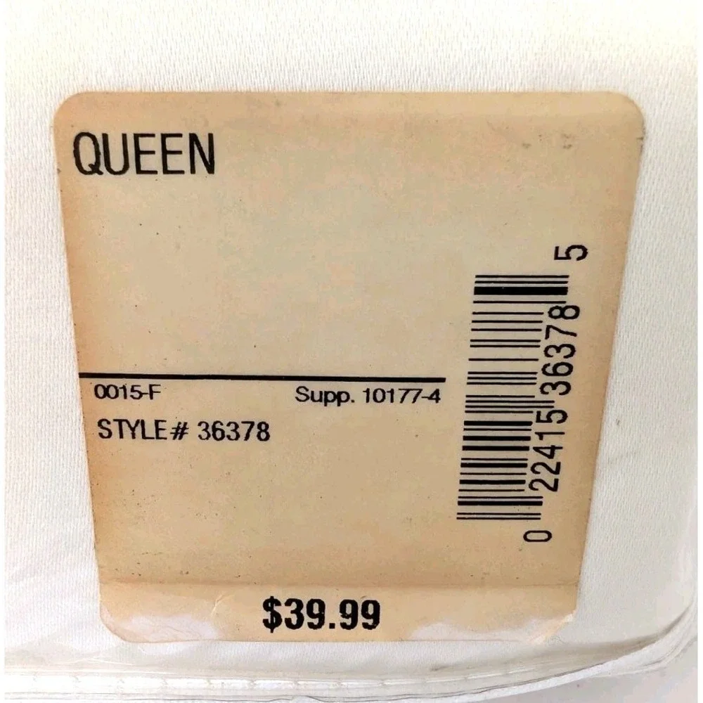 Teflon Stain Repellent Featherbed Protector Queen Cotton Sateen 220 tc NOS READ